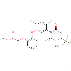 344419-98-3  Acetic acid,[2-[2-chloro-5-[3,6-dihydro-3-methyl-2,6-dioxo-4-(trifluoromethyl)-1(2H)-pyrimidinyl]-4-fluorophenoxy]phenoxy]-, methyl ester