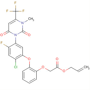 344420-04-8  Acetic acid,[2-[2-chloro-5-[3,6-dihydro-3-methyl-2,6-dioxo-4-(trifluoromethyl)-1(2H)-pyrimidinyl]-4-fluorophenoxy]phenoxy]-, 2-propenyl ester