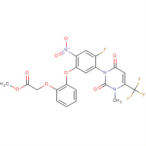 344420-25-3  Acetic acid,[2-[5-[3,6-dihydro-3-methyl-2,6-dioxo-4-(trifluoromethyl)-1(2H)-pyrimidinyl]-4-fluoro-2-nitrophenoxy]phenoxy]-, methyl ester