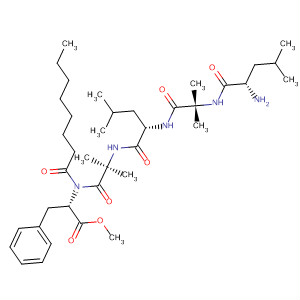 344608-02-2  L-Phenylalanine,N-(1-oxooctyl)-L-leucyl-2-methylalanyl-L-leucyl-2-methylalanyl-, methylester