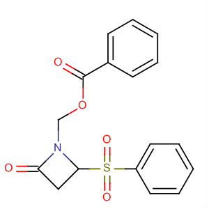 344930-63-8  2-Azetidinone, 1-[(benzoyloxy)methyl]-4-(phenylsulfonyl)-