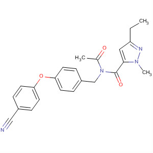 345289-53-4  1H-Pyrazole-5-carboxamide,N-acetyl-N-[[4-(4-cyanophenoxy)phenyl]methyl]-3-ethyl-1-methyl-