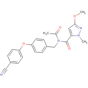 345289-57-8  1H-Pyrazole-5-carboxamide,N-acetyl-N-[[4-(4-cyanophenoxy)phenyl]methyl]-3-methoxy-1-methyl-