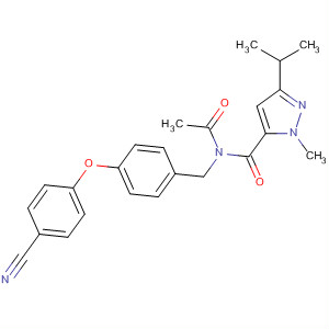 345289-59-0  1H-Pyrazole-5-carboxamide,N-acetyl-N-[[4-(4-cyanophenoxy)phenyl]methyl]-1-methyl-3-(1-methylethyl)-