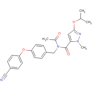 345289-62-5  1H-Pyrazole-5-carboxamide,N-acetyl-N-[[4-(4-cyanophenoxy)phenyl]methyl]-1-methyl-3-(1-methylethoxy)-