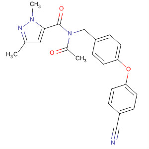 345289-75-0  1H-Pyrazole-5-carboxamide,N-acetyl-N-[[4-(4-cyanophenoxy)phenyl]methyl]-1,3-dimethyl-