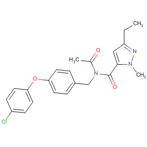 345289-90-9  1H-Pyrazole-5-carboxamide,N-acetyl-N-[[4-(4-chlorophenoxy)phenyl]methyl]-3-ethyl-1-methyl-