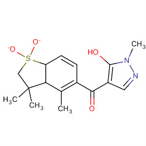 345363-97-5  Methanone,(2,3-dihydro-3,3,4-trimethyl-1,1-dioxidobenzo[b]thien-5-yl)(5-hydroxy-1-methyl-1H-pyrazol-4-yl)-