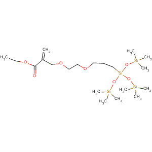 345636-03-5  2-Propenoic acid,2-[[2-[3-[3,3,3-trimethyl-1,1-bis[(trimethylsilyl)oxy]disiloxanyl]propoxy]ethoxy]methyl]-, ethyl ester