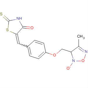 346456-01-7  4-Thiazolidinone,5-[[4-[(4-methyl-2-oxido-1,2,5-oxadiazol-3-yl)methoxy]phenyl]methylene]-2-thioxo-