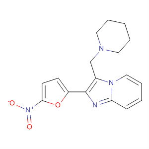 34654-66-5  Imidazo[1,2-a]pyridine, 2-(5-nitro-2-furanyl)-3-(1-piperidinylmethyl)-