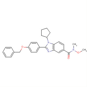 347165-54-2  1H-Benzimidazole-5-carboxamide,1-cyclopentyl-N-methoxy-N-methyl-2-[4-(phenylmethoxy)phenyl]-