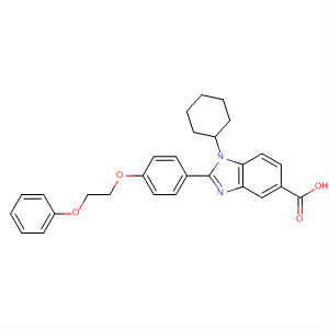 347166-16-9  1H-Benzimidazole-5-carboxylic acid,1-cyclohexyl-2-[4-(2-phenoxyethoxy)phenyl]-