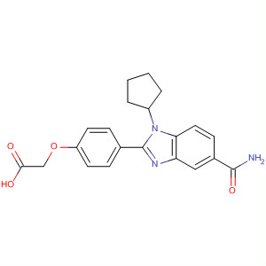 347167-81-1  Acetic acid,[4-[5-(aminocarbonyl)-1-cyclopentyl-1H-benzimidazol-2-yl]phenoxy]-
