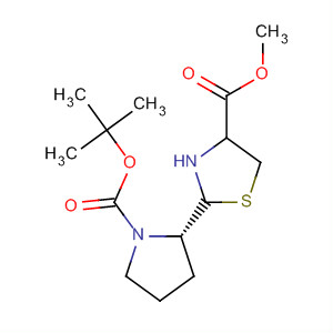 347191-31-5  4-Thiazolidinecarboxylic acid,2-[(2S)-1-[(1,1-dimethylethoxy)carbonyl]-2-pyrrolidinyl]-, methyl ester,(4R)-
