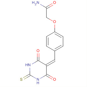 348575-64-4  Acetamide,2-[4-[(tetrahydro-4,6-dioxo-2-thioxo-5(2H)-pyrimidinylidene)methyl]phenoxy]-