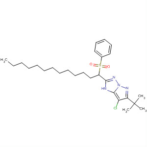 348602-97-1  1H-Pyrazolo[1,5-b][1,2,4]triazole,7-chloro-6-(1,1-dimethylethyl)-2-[1-(phenylsulfonyl)tridecyl]-