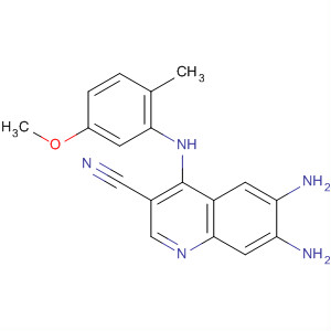 348617-43-6  3-Quinolinecarbonitrile,6,7-diamino-4-[(5-methoxy-2-methylphenyl)amino]-