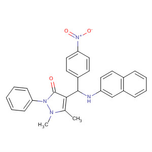 349561-21-3  3H-Pyrazol-3-one,1,2-dihydro-1,5-dimethyl-4-[(2-naphthalenylamino)(4-nitrophenyl)methyl]-2-phenyl-
