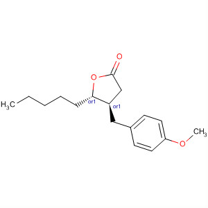349661-54-7  2(3H)-Furanone, dihydro-4-[(4-methoxyphenyl)methyl]-5-pentyl-,(4R,5S)-rel-