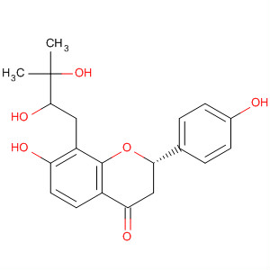 350221-43-1  4H-1-Benzopyran-4-one,8-(2,3-dihydroxy-3-methylbutyl)-2,3-dihydro-7-hydroxy-2-(4-hydroxyphenyl)-, (2S)-