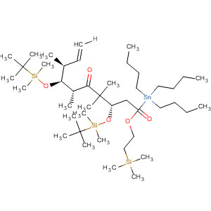 350493-54-8  9-Decenoic acid,3,7-bis[[(1,1-dimethylethyl)dimethylsilyl]oxy]-4,4,6,8-tetramethyl-5-oxo-10-(tributylstannyl)-, 2-(trimethylsilyl)ethyl ester, (3S,6R,7S,8S,9E)-