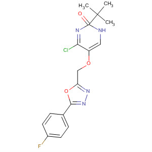 350671-93-1  3(2H)-Pyridazinone,4-chloro-2-(1,1-dimethylethyl)-5-[[5-(4-fluorophenyl)-1,3,4-oxadiazol-2-yl]methoxy]-