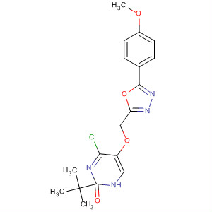 350671-95-3  3(2H)-Pyridazinone,4-chloro-2-(1,1-dimethylethyl)-5-[[5-(4-methoxyphenyl)-1,3,4-oxadiazol-2-yl]methoxy]-