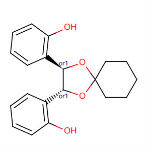 350809-94-8  Phenol, 2,2'-(2R,3R)-1,4-dioxaspiro[4.5]decane-2,3-diylbis-, rel-