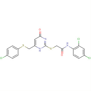 351163-89-8  Acetamide,2-[[6-[[(4-chlorophenyl)thio]methyl]-1,4-dihydro-4-oxo-2-pyrimidinyl]thio]-N-(2,4-dichlorophenyl)-