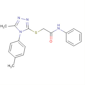 351356-26-8  Acetamide,2-[[5-methyl-4-(4-methylphenyl)-4H-1,2,4-triazol-3-yl]thio]-N-phenyl-