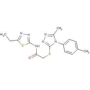 351356-38-2  Acetamide,N-(5-ethyl-1,3,4-thiadiazol-2-yl)-2-[[5-methyl-4-(4-methylphenyl)-4H-1,2,4-triazol-3-yl]thio]-