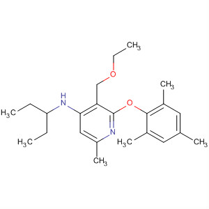 351378-97-7  4-Pyridinamine,3-(ethoxymethyl)-N-(1-ethylpropyl)-6-methyl-2-(2,4,6-trimethylphenoxy)- 351378-97-7  4-Pyridinamine,3-(ethoxymethyl)-N-(1-ethylpropyl)-6-methyl-2-(2,4,6-trimethylphenoxy)-