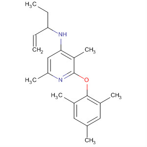 351379-19-6  4-Pyridinamine,N-(1-ethyl-2-propenyl)-3,6-dimethyl-2-(2,4,6-trimethylphenoxy)- 351379-19-6  4-Pyridinamine,N-(1-ethyl-2-propenyl)-3,6-dimethyl-2-(2,4,6-trimethylphenoxy)-