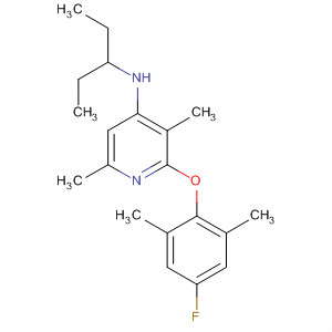 351379-20-9  4-Pyridinamine,N-(1-ethylpropyl)-2-(4-fluoro-2,6-dimethylphenoxy)-3,6-dimethyl- 351379-20-9  4-Pyridinamine,N-(1-ethylpropyl)-2-(4-fluoro-2,6-dimethylphenoxy)-3,6-dimethyl-