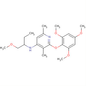 351379-34-5  4-Pyridinamine,N-[1-(methoxymethyl)propyl]-3,6-dimethyl-2-(2,4,6-trimethoxyphenoxy)-