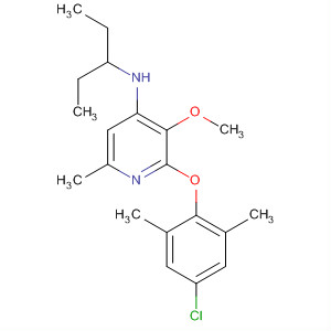 351379-42-5  4-Pyridinamine,2-(4-chloro-2,6-dimethylphenoxy)-N-(1-ethylpropyl)-3-methoxy-6-methyl- 351379-42-5  4-Pyridinamine,2-(4-chloro-2,6-dimethylphenoxy)-N-(1-ethylpropyl)-3-methoxy-6-methyl-