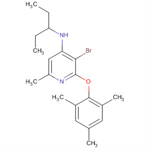 351380-69-3  4-Pyridinamine,3-bromo-N-(1-ethylpropyl)-6-methyl-2-(2,4,6-trimethylphenoxy)-