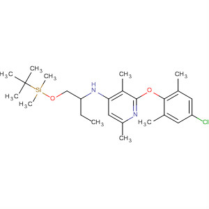 351382-85-9  4-Pyridinamine,2-(4-chloro-2,6-dimethylphenoxy)-N-[1-[[[(1,1-dimethylethyl)dimethylsilyl]oxy]methyl]propyl]-3,6-dimethyl-