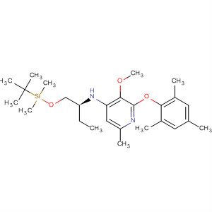 351382-87-1  4-Pyridinamine,N-[(1S)-1-[[[(1,1-dimethylethyl)dimethylsilyl]oxy]methyl]propyl]-3-methoxy-6-methyl-2-(2,4,6-trimethylphenoxy)-