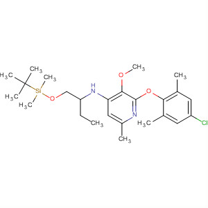 351382-88-2  4-Pyridinamine,2-(4-chloro-2,6-dimethylphenoxy)-N-[1-[[[(1,1-dimethylethyl)dimethylsilyl]oxy]methyl]propyl]-3-methoxy-6-methyl-