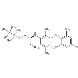 351382-96-2  4-Pyridinamine,2-(4-chloro-2,6-dimethylphenoxy)-N-[(1S)-1-[[[(1,1-dimethylethyl)dimethylsilyl]oxy]methyl]propyl]-3,6-dimethyl-