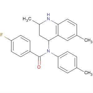 352021-06-8  4-Quinolinamine,1-(4-fluorobenzoyl)-1,2,3,4-tetrahydro-2,6-dimethyl-N-(4-methylphenyl)- 352021-06-8  4-Quinolinamine,1-(4-fluorobenzoyl)-1,2,3,4-tetrahydro-2,6-dimethyl-N-(4-methylphenyl)-