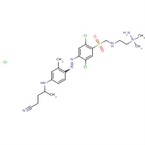 35219-25-1  Hydrazinium,1-[2-[[[2,5-dichloro-4-[[4-[(2-cyanoethyl)ethylamino]-2-methylphenyl]azo]phenyl]sulfonyl]methylamino]ethyl]-1,1-dimethyl-, chloride