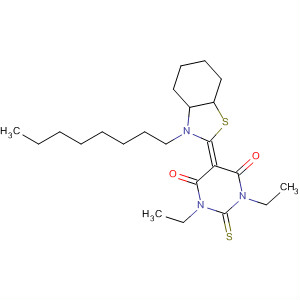 352280-07-0  4,6(1H,5H)-Pyrimidinedione,1,3-diethyldihydro-5-(3-octyl-2(3H)-benzothiazolylidene)-2-thioxo- 352280-07-0  4,6(1H,5H)-Pyrimidinedione,1,3-diethyldihydro-5-(3-octyl-2(3H)-benzothiazolylidene)-2-thioxo-