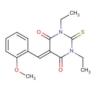352348-64-2  4,6(1H,5H)-Pyrimidinedione,1,3-diethyldihydro-5-[(2-methoxyphenyl)methylene]-2-thioxo-