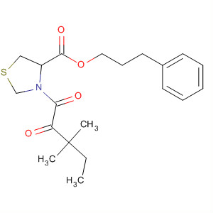353288-37-6  4-Thiazolidinecarboxylic acid, 3-(3,3-dimethyl-1,2-dioxopentyl)-,3-phenylpropyl ester 353288-37-6  4-Thiazolidinecarboxylic acid, 3-(3,3-dimethyl-1,2-dioxopentyl)-,3-phenylpropyl ester