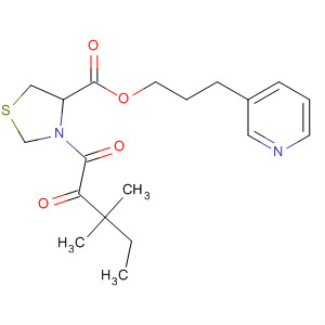 353288-39-8  4-Thiazolidinecarboxylic acid, 3-(3,3-dimethyl-1,2-dioxopentyl)-,3-(3-pyridinyl)propyl ester 353288-39-8  4-Thiazolidinecarboxylic acid, 3-(3,3-dimethyl-1,2-dioxopentyl)-,3-(3-pyridinyl)propyl ester