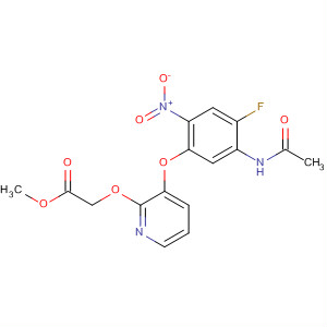 353292-86-1  Acetic acid,[[3-[5-(acetylamino)-4-fluoro-2-nitrophenoxy]-2-pyridinyl]oxy]-, methylester