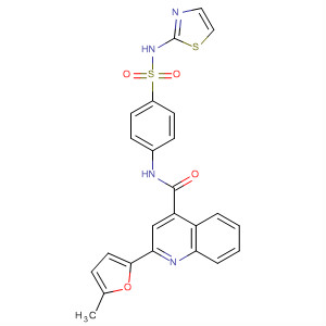 353764-84-8  4-Quinolinecarboxamide,2-(5-methyl-2-furanyl)-N-[4-[(2-thiazolylamino)sulfonyl]phenyl]-